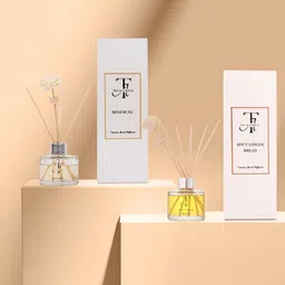 THE ACADOUR Set of 2 Reed Diffusers Spicy Gingerbread and Irish Rose 100ml each-20