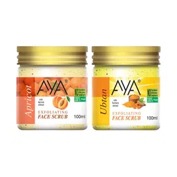 AYA Set of Apricot & Ubtan Exfoliating Face Scrubs - 100 ml Each image 3