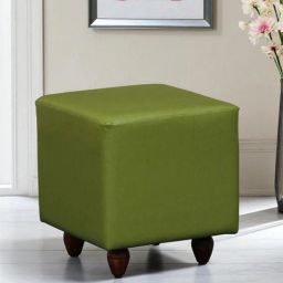 casacraft from pepperfry Jean Leatherette Seating Stool In Green Colour-picture-33