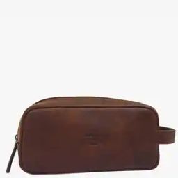 Leather Men's Wash Toiletry Pouch Utility Bag-image-4
