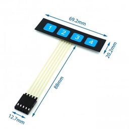 (10 pc) FlyRobo 4 Keys 1x4 Matrix Membrane Switch Keypad image 4