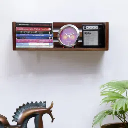 woodenmood Aramika Sheesham Wood Floating Book Shelf in Provincial Teak Finish by Wooden Mood-picture-37