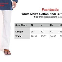 fashtastic Men's Nadi String Waist Pajama (Pajama with Nadi String at Waist and Button at Front) image 4