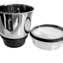 Stainless Steel Chutney Jar for Precision Grinding 400 ml Suitable for All mixer Grinder Efficient Blade with Sharp Cutting Edge Pack Of 1 image 2