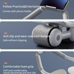 PIKFOS 2024 New Ab Roller Wheel with Knee Mat &Timer, Automatic Rebound Abdominal Wheel, Ab Abdominal Exercise Roller with Elbow Support, Abs Workout Equipment Ab Exercise Roller for Women Men image 3