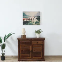 mudramark from pepperfry Airavana Sheesham Wood Cabinet in Scratch Resistant Provincial Teak Finish with Drawers-picture-22