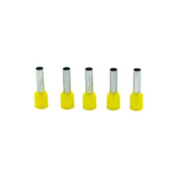 6 sqmm Insulated Terminal Ferrule End Lug - E-6012 Crimp Wire Lugs/End Sealing Lugs/Crimp Connectors/Tubular Lugs - Pack of 5-0