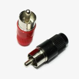 RCA Plug Male Connector Pair (Red & Black)-picture-13