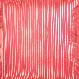 Home Centre Velour Pink & Gold-Toned Striped Square Cushion Cover-image-64