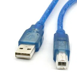 USB A To B Cable - Cable for Arduino - Blue Color image 1