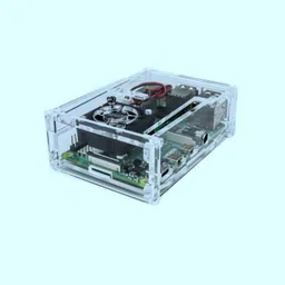 Raspberry PI 4 Acrylic Case with Cooling Fan Slot image 1