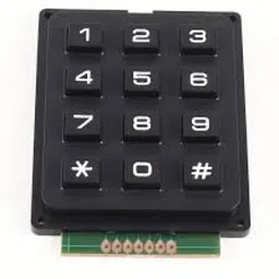 4x3 12-key Keyboard / Keypad Telephone Style - Black image 2