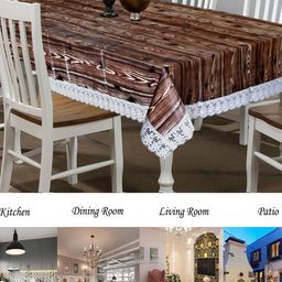 Kuber Industries Brown Printed Rectangle Table Covers image 2