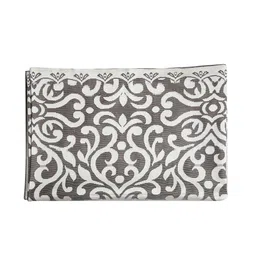 Kuber Industries Cream-Coloured & Brown Leaf Design Rectangular 6-Seater Table Cover image 2