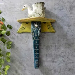 Blue & Yellow Antique Looks Pooja Shelf By Disoo Fashions-picture-19