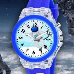 WANTON Unisex Printed Dial & Textured Straps Analogue Watch KD-01 Blue Astronaut-43