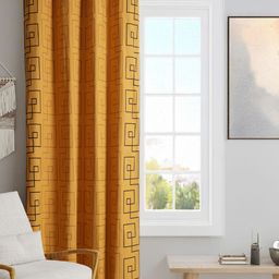 BLANC9 Yellow & Black Geometric Printed Door Curtain-9