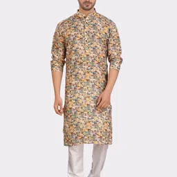 SHIWAM ETHNIX Printed Mandarin Collar Regular Kurta-image-11