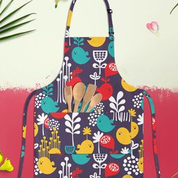 ArtzFolio Kids Violet & Yellow Printed Cotton Aprons-image-91