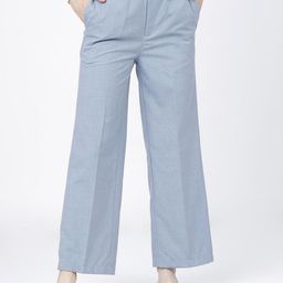 Tokyo Talkies Women Flared Trousers TTP0001452-BLUE-37
