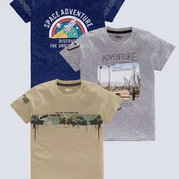 BAESD Boys Pack of 3 Graphic Printed Cotton T-shirt-picture-11