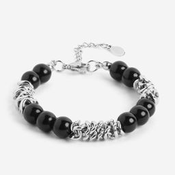 The Roadster Lifestyle Co. Men Silver-Plated Link Bracelet-image-50