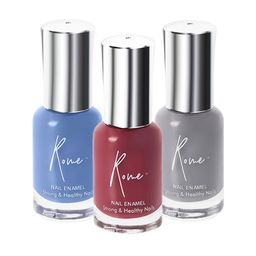 Rome Set of 3 Strong & Healthy Nail Enamel 8 ml each-55