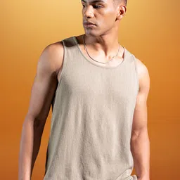 DAMENSCH Sleeveless Statement Waffle Lounge Tshirts-image-12