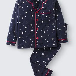 Nite Flite Boys Navy Blue & White Printed Night Suit-image-26
