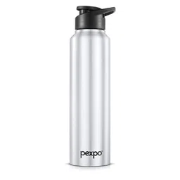 Pexpo Silver-Toned Stainless Steel Leak Proof Water Bottle 1 L-image-3