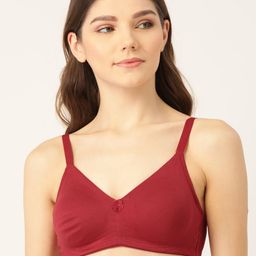 Lady Lyka Maroon Solid Non-Wired Non Padded T-shirt Bra LIBERTY-05-14