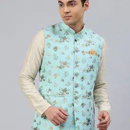 Manthan Men Woven Design Nehru Jacket-image-14