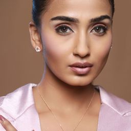 Priyaasi Round Solitaire Rose Gold-Plated Jewellery Set-11
