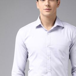Park Avenue Men Medium Violet Solid Slim Fit Formal Shirt-image-14