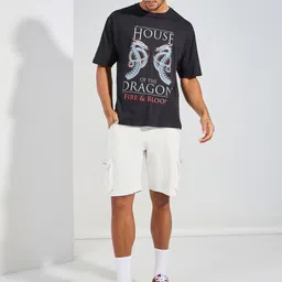 Styli House Of Dragon Print Compact Jersey Oversize Tee-image-90
