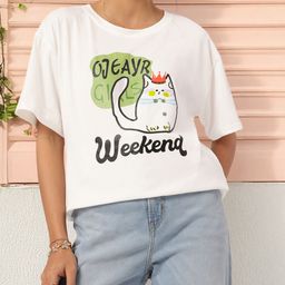 DressBerry Laid-Back CozyCore Graphic Printed Relax Tee-image-13