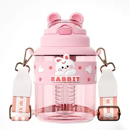 YK Pink Cute Animal Plastic Printed Water Bottle 1100ml-image-19