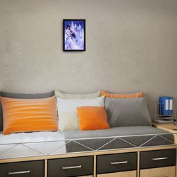eCraftIndia Multicoloured Girl UV Wall Painting-image-10