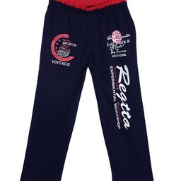 SWEET ANGEL Boys Navy Blue Straight Fit Printed Track Pants-image-81