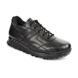 Force 10 Men Black Leather Running Shoes-image-42