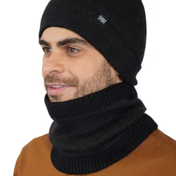 iSWEVEN Unisex Black Beanie-43