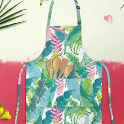 ArtzFolio Green & White Printed Cotton Aprons-image-80