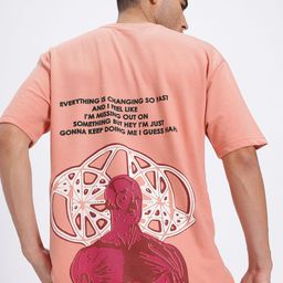 glitchez Offbeat Vibes Printed Relaxed Fit T-shirt-image-17