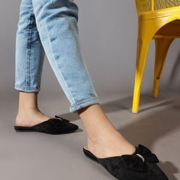ICONICS Women Elegant & Feminine Comfort Bow Mules-53