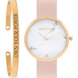 JOKER & WITCH Women White & Gold Ella Watch & Bracelet Stack JWBS189-image-55