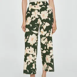 MANGO Women Floral Printed Trousers-image-18