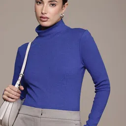 French Connection Turtle Neck Ribbed Pullover-image-59