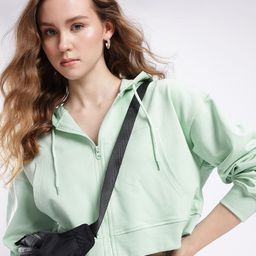 glitchez Chic Swag Hooded Cotton Terry Boxy Crop Sweatshirt-image-59