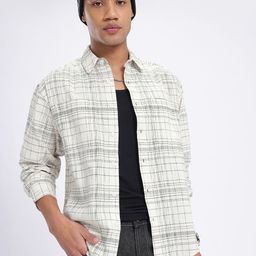 glitchez Comfort Meets Style Self-Checked Pure Cotton Casual Shirt-picture-34