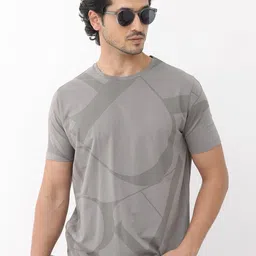 RARE RABBIT Men Drew Slim Fit Typography Printed Cotton T-Shirt-image-75